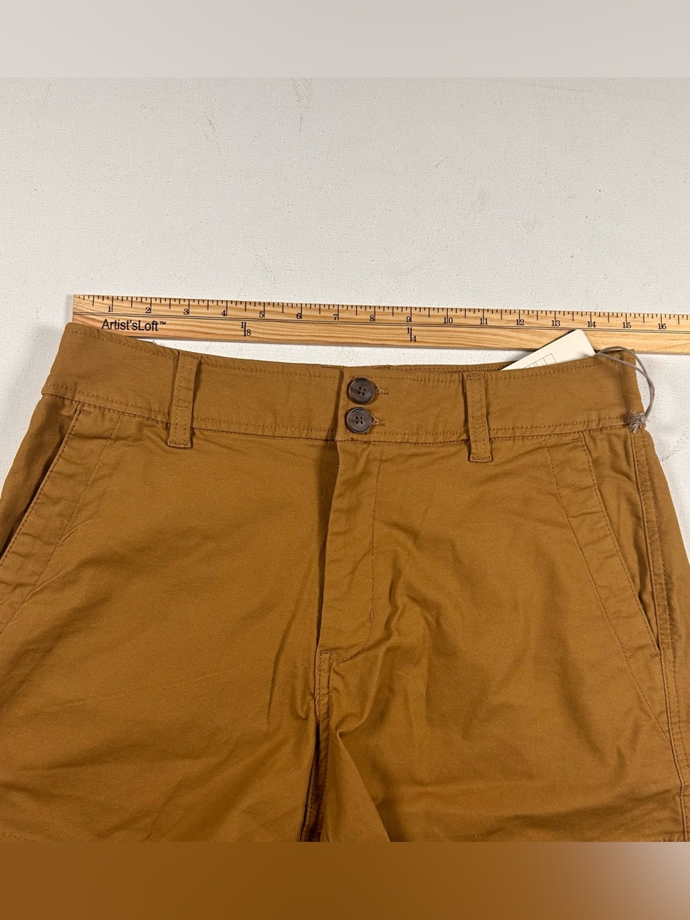 A New Day Women Stretch Trouser Shorts Size 8 Tan Waist 30” BRAND NEW - Picture 3 of 5